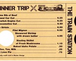 The Train Station Dinner Menu Ticket Shaped Fort Lauderdale Florida 1970&#39;s - $47.52