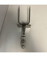 Vintage &amp; Rare Hallmark Sterling Handle Large Joint Roast Holder Fork - $119.08 CAD