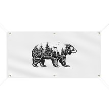 Personalized Vinyl Banner Forest Scene | Nature &amp; Animal Print Wall Art ... - £41.30 GBP+