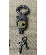 1870 NSW Railways Crab Lock With Keys Reproduction - $26.65