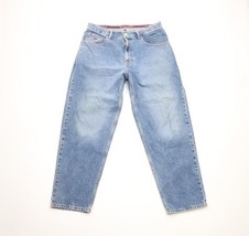 Vintage 90s Tommy Hilfiger Mens 34x30 Distressed Spell Out Baggy Fit Denim Jeans - £54.27 GBP