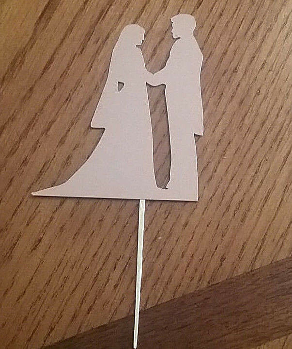 Lot of 12 Bride and Groom Cupcake Toppers!  - $3.95