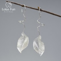 Gant autumn leaves dangle earrings real 925 sterling silver 18k gold earrings for women thumb200