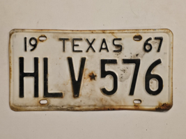 1967 TEXAS  Passenger  LICENSE  PLATE HLV-576-Man Cave-Decor-Garage - £21.97 GBP