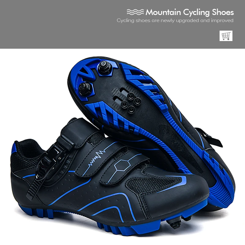 Bicycle speed sneakers men flat road bike boots cycling shoes cleats pedal spd mountain thumb200