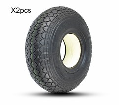 MSP X2pcs Solid Black Tires 3.00-4 foam-filled 260X85 mobility scooter p... - £43.94 GBP