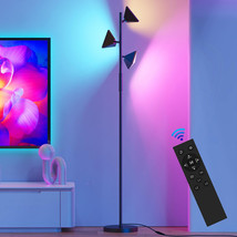 RGBCW Floor Lamp, 36W Stepless Dimmable LED Tall Standing Lamp with Touch and Re - $209.97