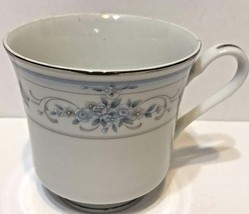 Vintage Nitto Claridge W 76 Blue and White Floral Coffee Tea Cup Silver ... - $13.59