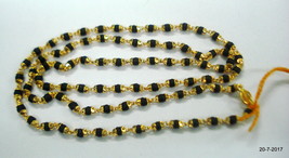 ethnic design 22kt gold chain necklace Handmade Tulsi mala beads - £1,017.35 GBP