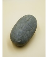 Cross-Inscribed Pebble - antique artifact - natural size - resin replica - $26.37 CAD