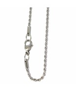 Rope Chain Necklace Surgical Stainless Steel 18-30 inch 5mm Hypoallergenic - £14.21 GBP