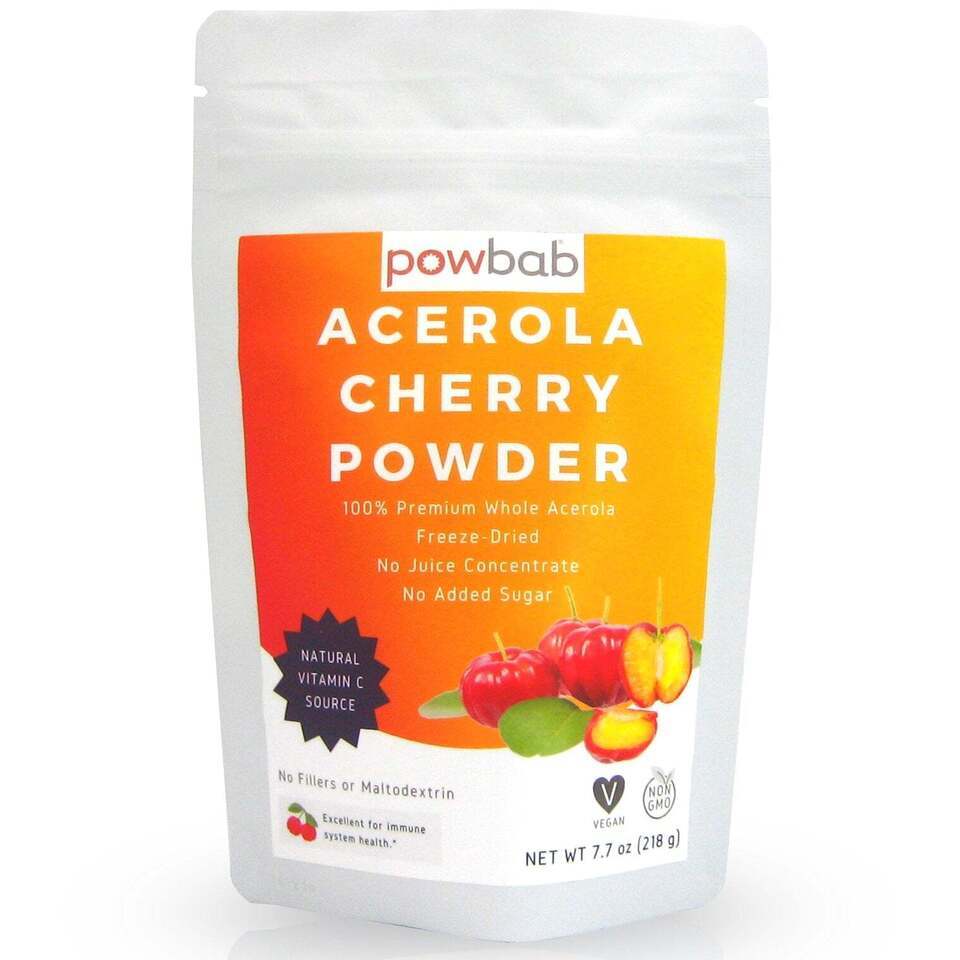 Primary image for powbab Acerola Cherry Powder - 100% Organic Acerola Vitamin C, 218 serv (7.7 oz)