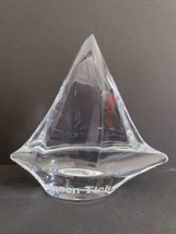 Daum France Nautical Single Mast Sailboat Art Crystal Signed Sailing Engraved - £39.95 GBP