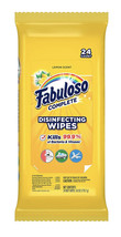 Fabuloso Complete Cleaning Wipes Lemon Scent Lot 3 packs Of 24 Wipes - $17.99