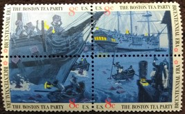 Four MNH 1973 U.S. Stamps The Boston Tea Party - £1.59 GBP