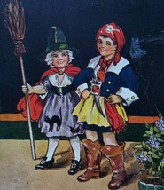 Halloween Postcard C W Faulkner &amp; Co Ltd Pirate And Witch 1674 London Vintage - $211.85