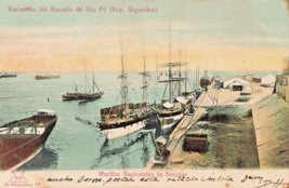 Argentina~Recuerdo Rosario Sta Fé~Muelles Nacionales SECCION~1906 Photo Postcard - $13.14