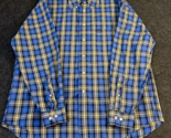 Faconnable by Albert Goldberg Blue Plaid Button Down Shirt Men&#39;s Size Me... - $19.74