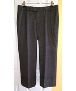 BANANA REPUBLIC Gray Houndstooth Stretch Wool Blend Cropped JACKSON FIT ... - $26.67 CAD