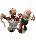 Annalee  ‘95 Dolls Santa and Mrs. Claus Merry Christmas Banner Garland 1... - £70.81 GBP