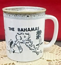 The Bahamas map &amp; symbols vintage souvenir Black on White  coffee Tea mug MINT. - £7.72 GBP