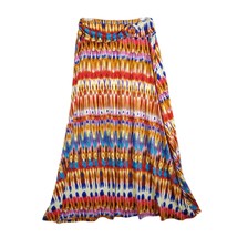 Robert Louis Women&#39;s M Colorful Tie Dye Maxi Skirt, Elastic Waist Lagenl... - $23.22