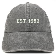 Trendy Apparel Shop EST 1953 Embroidered - 70th Birthday Gift Pigment Dyed Washe - £15.97 GBP