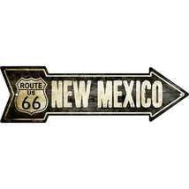 Vintage Route 66 New Mexico 5&quot; x 17&quot; Novelty Metal Arrow Sign - £9.42 GBP