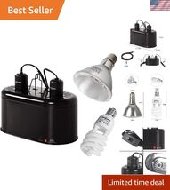 Reptile Heat Lamp Reptile Light Fixture Combo Pack, 100W UVA Turtle Bask... - $85.37