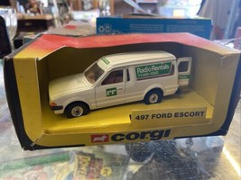 Vintage Corgi C497 Ford Escort Van - Radio Rentals - Boxed - £16.82 GBP