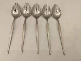 West Bend Stainless Shadow Weave Oneida Discontinued Set of 5 Teaspoons ... - $10.70
