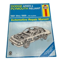 1990 Haynes Automotive Repair Manual Dodge Aries Plymouth Reliant 81-89 - £9.54 GBP