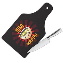 Miso Happy : Gift Cutting Board For Soup Lover Japan Japanese Food Cute Bowl Art - £22.92 GBP