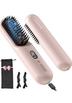 Cordless Hair Straightener Brush for Travel,Mini Hair Straightener Comb ... - $29.69