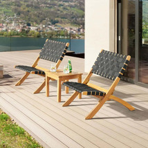 Alaterre Furniture Barre 3-Piece Outdoor Bistro Set, Naturaloutdoor furniture se - £591.62 GBP