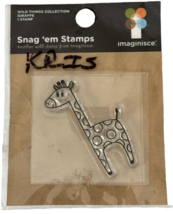 Imaginisce Snag Em Stamp Giraffe Wild Things Collection Wild Animal Small 2 inch - £3.19 GBP