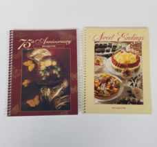 2 Beta Sigma Phi Cookbooks 75th Anniversary and Sweet Endings Spiral Cookbook - $8.91