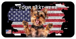 Yorkshire Terrier Waving Hi Dog Personalize Novelty Metal License Plate A - $8.90+