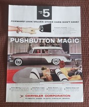 Vintage 1956 Chrysler Pushbutton Majic Transmission - £11.08 GBP