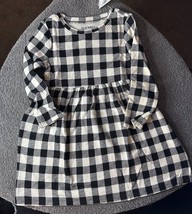 Old Navy Toddler Girls Black Plaid Waffle Long Sleeve Dress Size 2T - $17.83 CAD