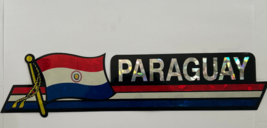 Paraguay Flag Reflective Sticker, Coated Finish, Side-Kick Decal 12x2/12 - £2.35 GBP
