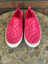 Checkerboard Slip On Shoes Size 8 Pink Loafers 80s Sole Mates Sneakers Fun - £15.19 GBP