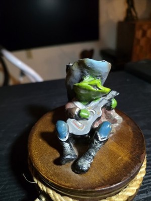 *READ 1979 Frog Cowboy Music Box Annette Little Original Sculpture Enesco Japan Item image 10