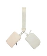 Dual Pouch Wallets Wristlet Keychain Cream and Ivoryd - $374.78 MXN