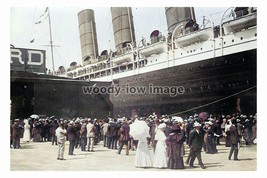 col0286 - Cunard Liner - Lusitania , built 1907 arr New York - photograp... - $2.80