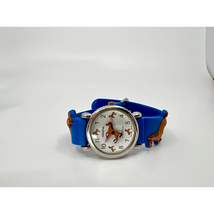 Geneva Girl&#39;s or Boys Equestrian Blue Horse Buckle Band Analog Watch - £14.80 GBP