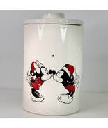 Ceramic Cookie Canister/Jar Disney Holiday Kisses - Mickey &amp; Minnie New - $56.80 CAD