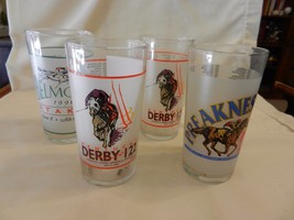 Set of Four 1996 Kentucky Derby, Preakness, Belmont Stakes Mint Julep Glasses - £35.04 GBP