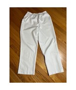 Alfred Dunner White Elastic Waist Pull On Ankle Pants Trousers Size 10 - $17.95 CAD