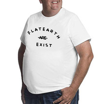 New Flat Earth Are Exist Fun Funny Meme White  t-shirt  - £15.65 GBP